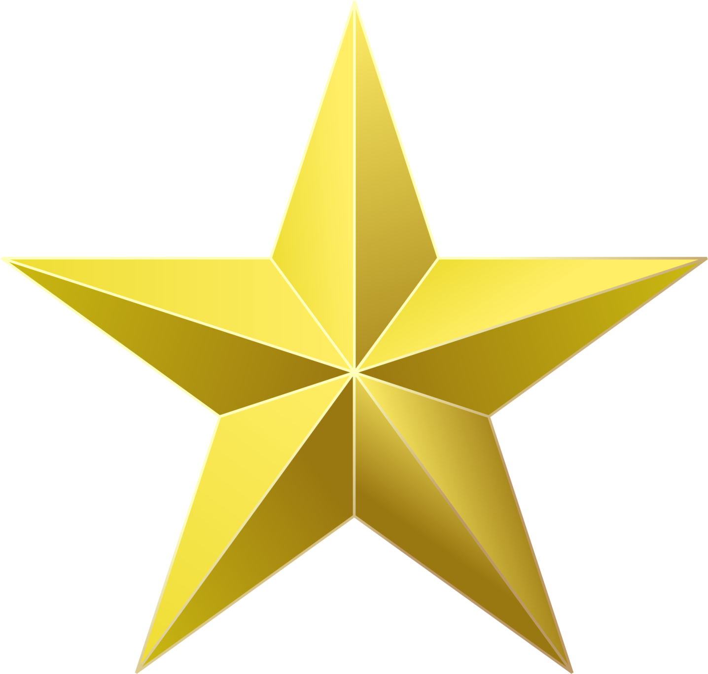 a gold star on a white background