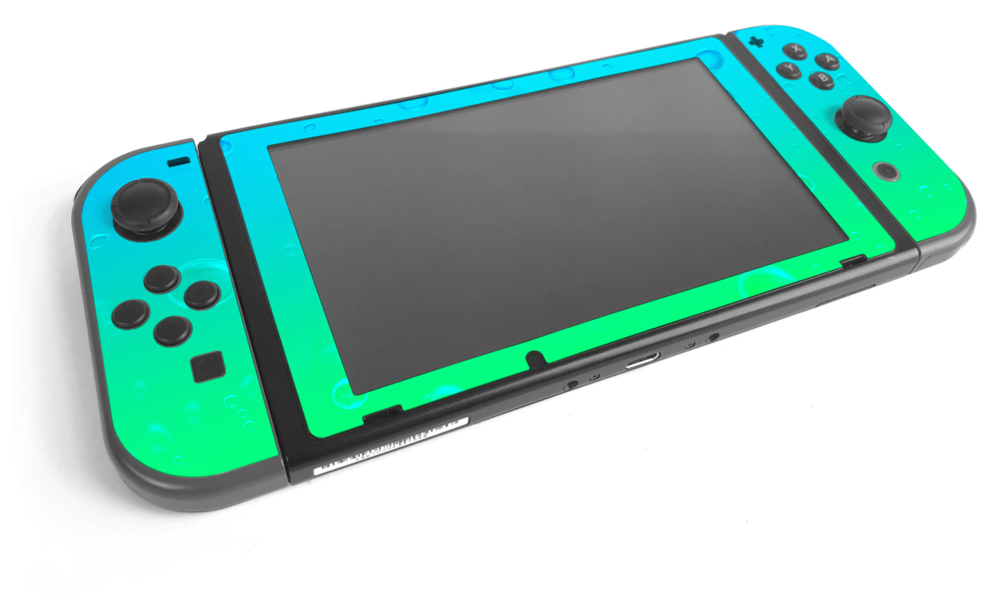 a green and black nintendo game console