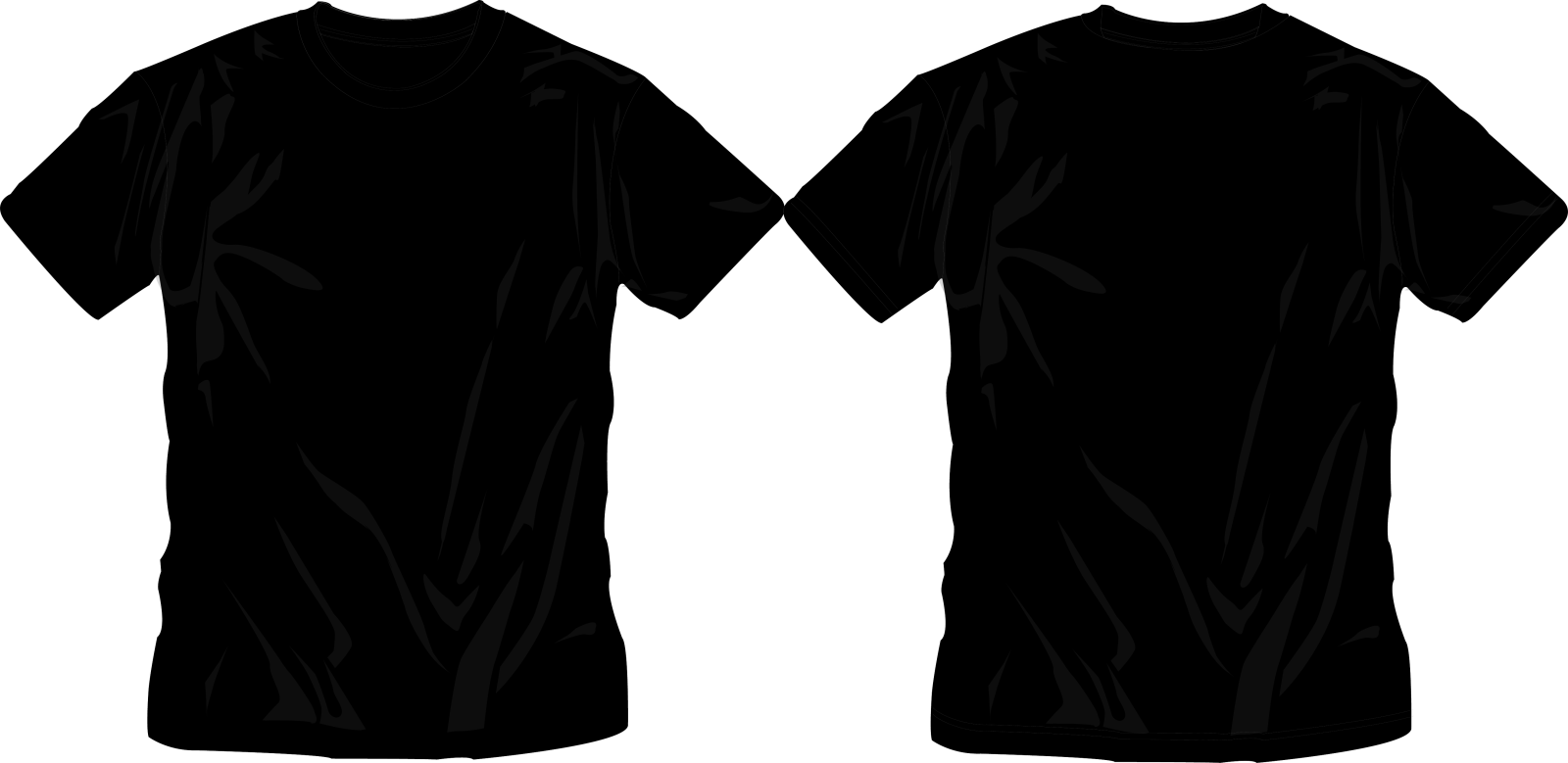 black t - shirt template vector