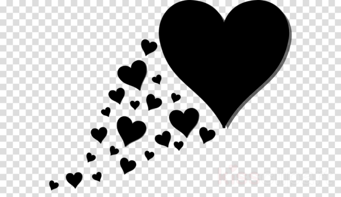 a black heart with hearts flying out of it