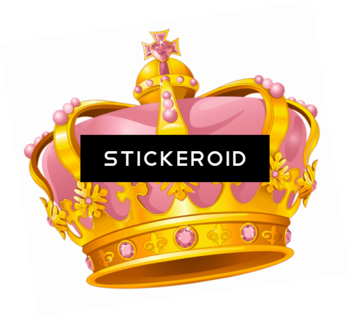 a gold crown with the word sticko on it