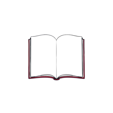 an open book on a white background