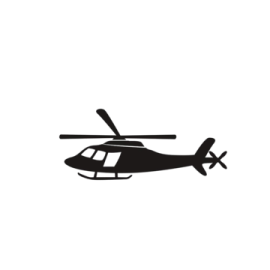 a black and white image of a helicopter