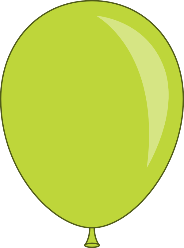 a green balloon on a white background