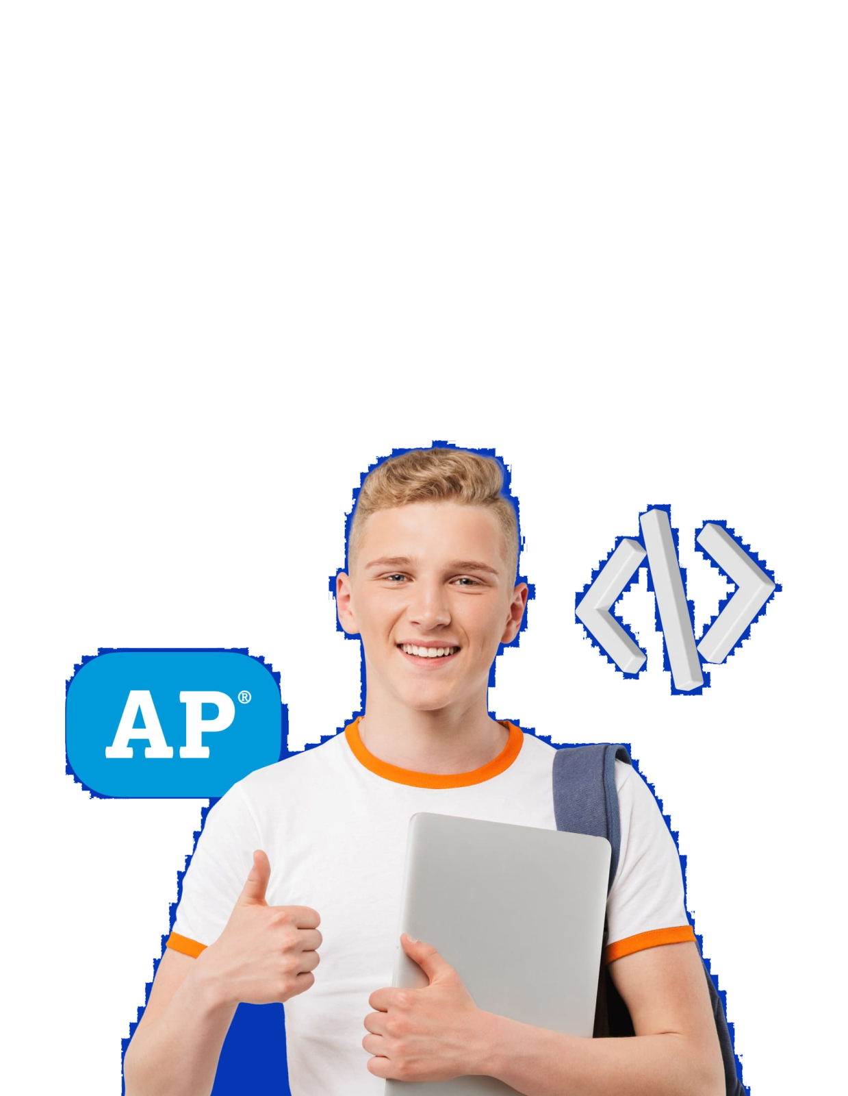 a young man holding a tablet and pointing at the camera