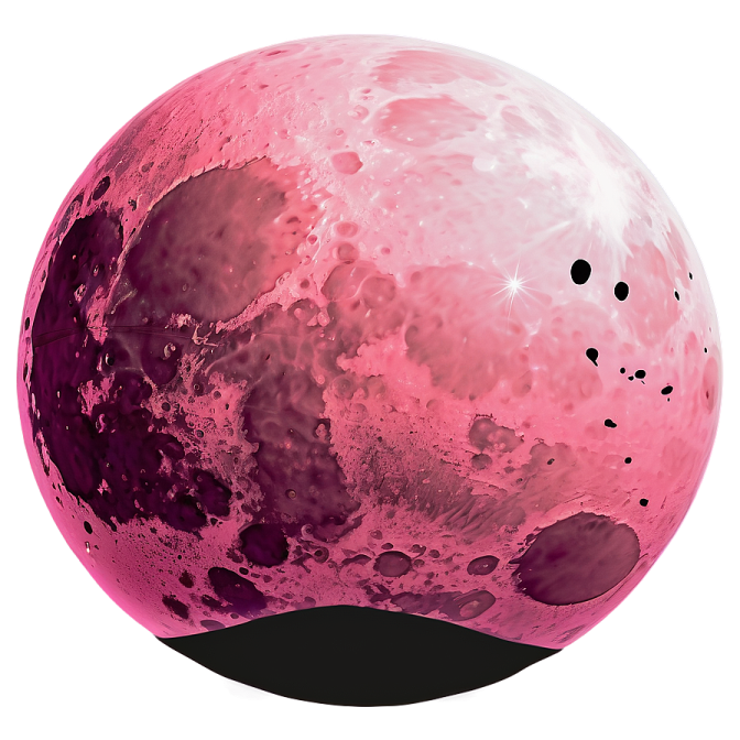 an image of the moon in pink and black