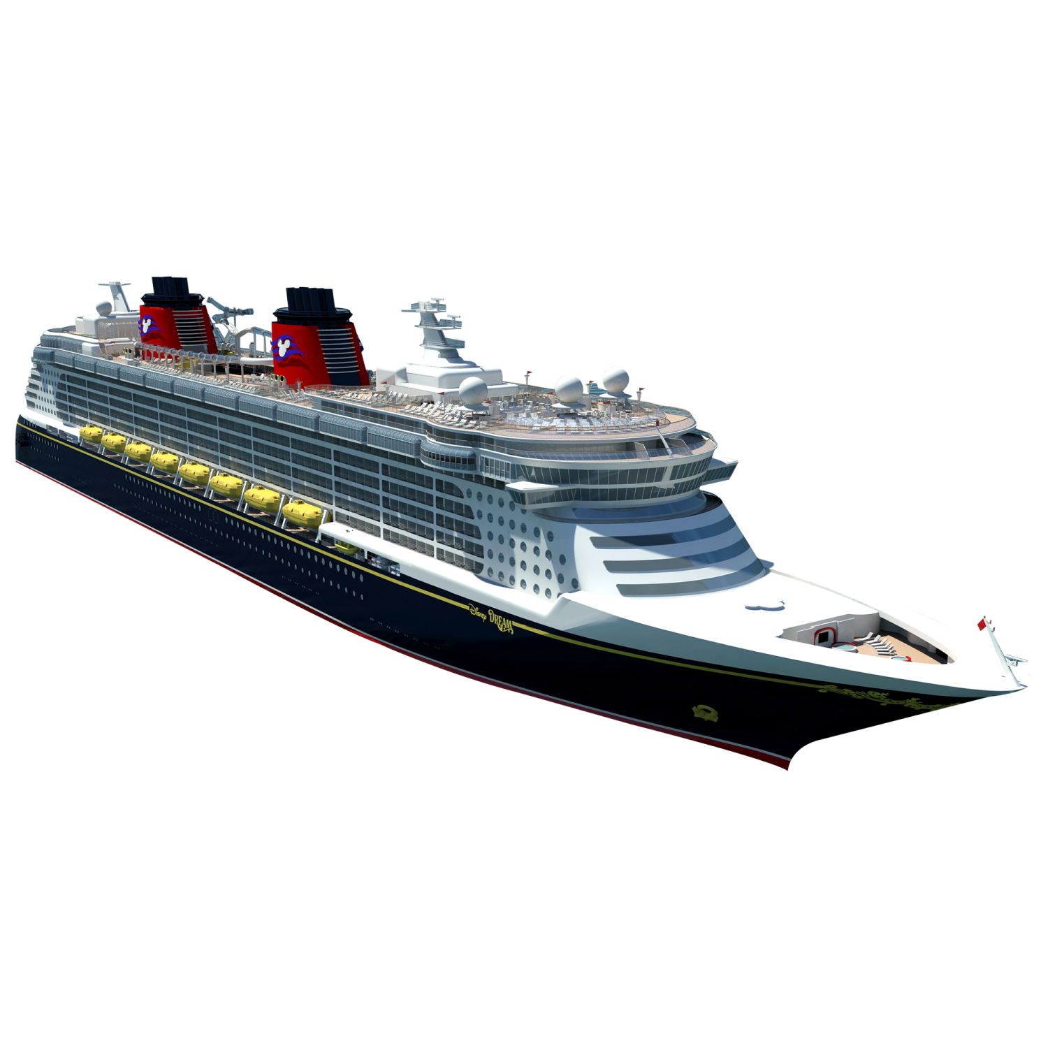 a large cruise ship on a white background
