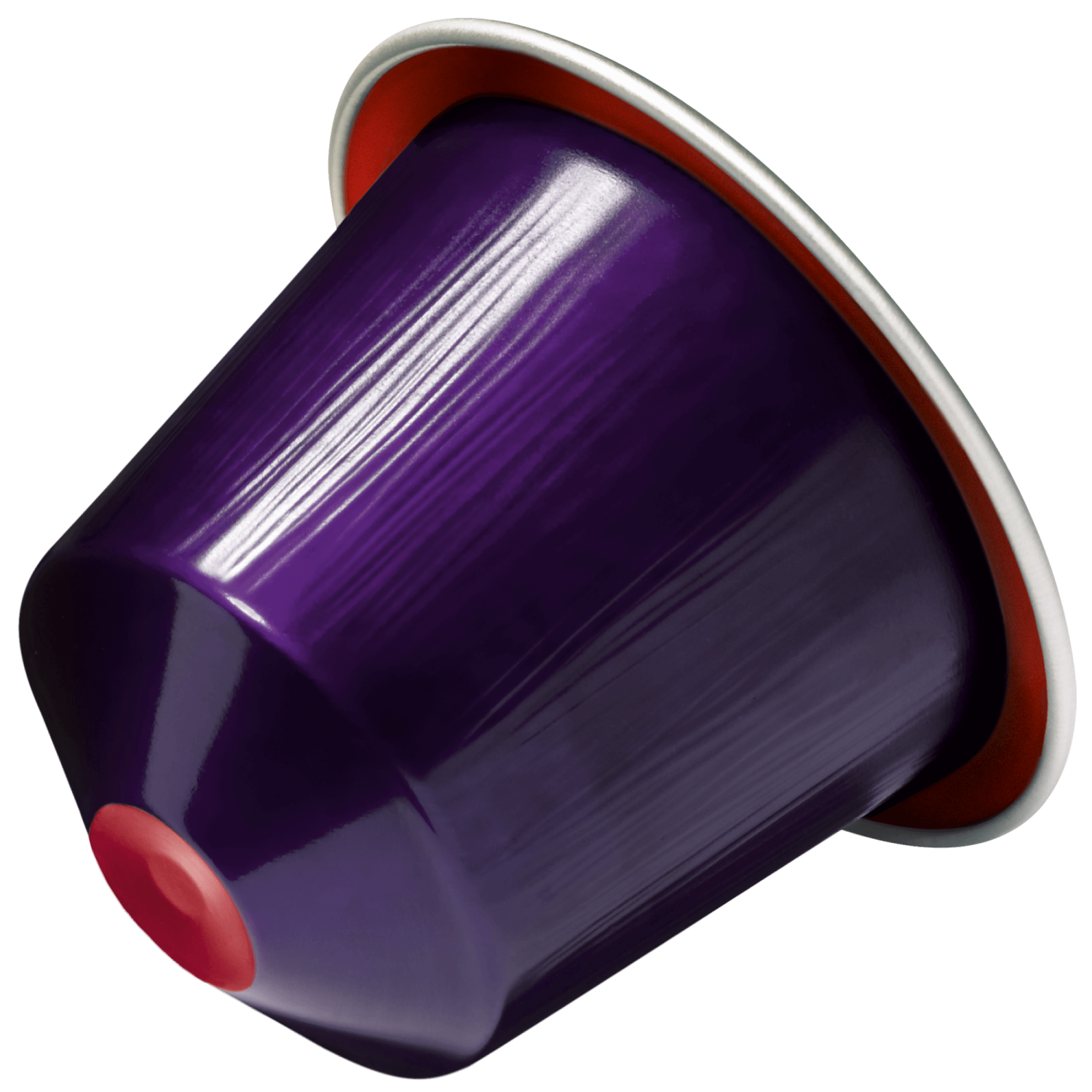 a roll of purple tape on a white background