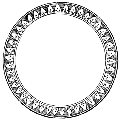 a black and white drawing of a circular frame