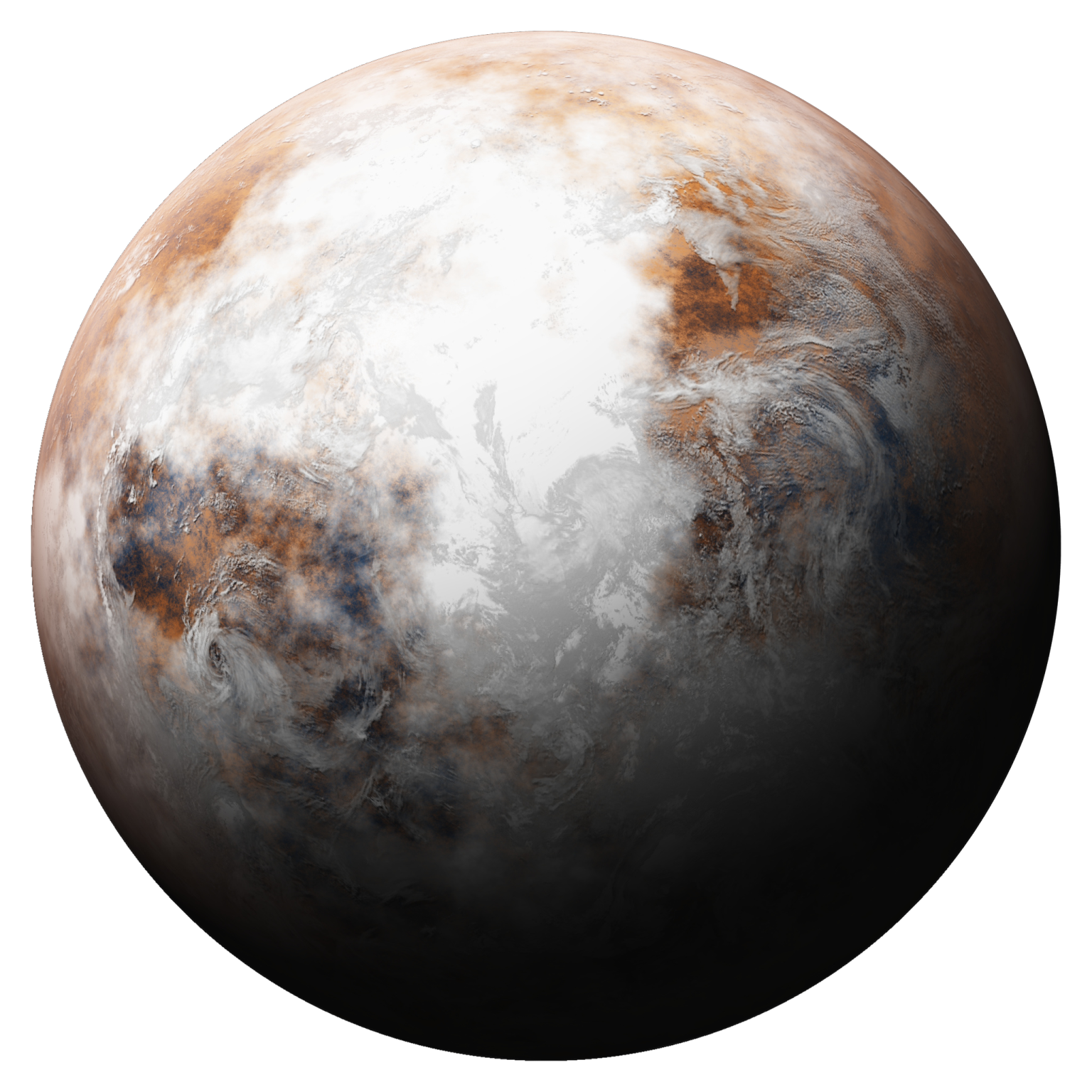 an image of a planet with a white background