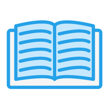 an open book on a white background