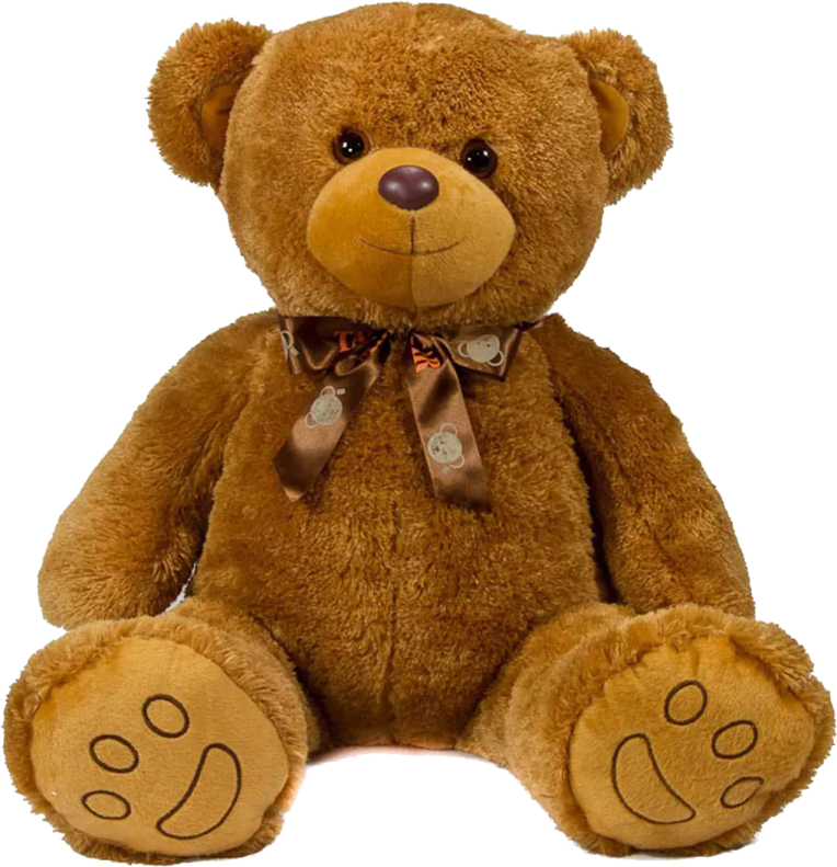 a brown teddy bear sitting on a white background
