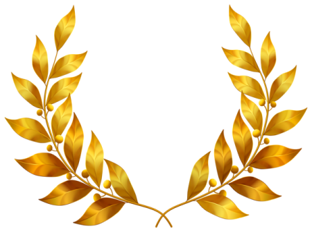 a gold laurel wreath