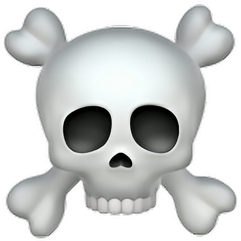 a skull and crossbone on a white background