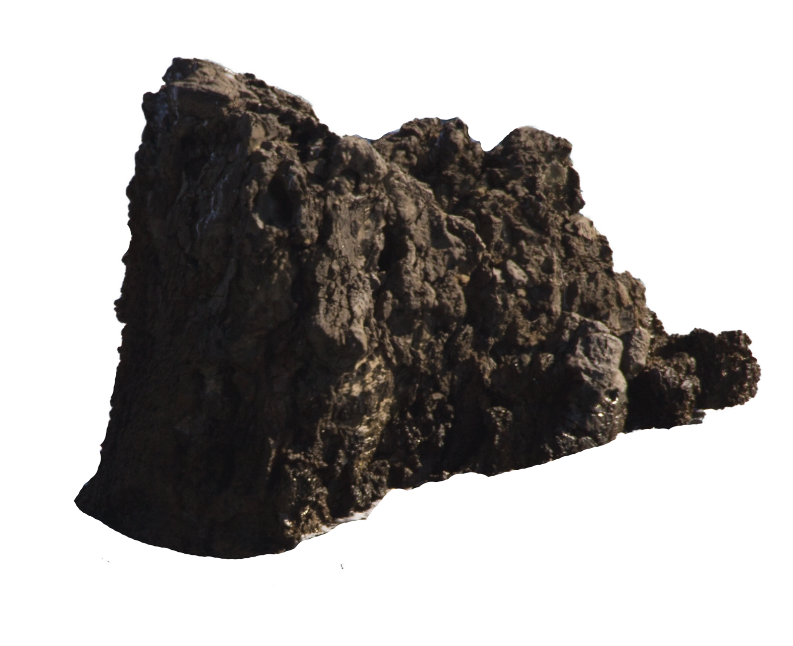 a rock on a white background