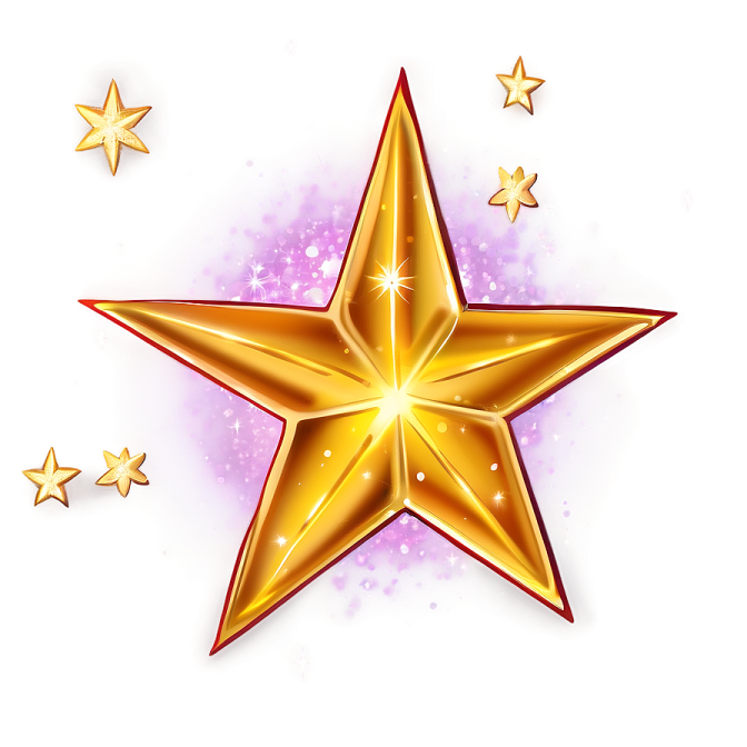 a gold star on a white background