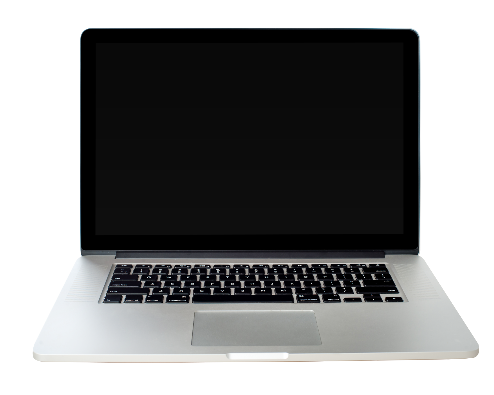 a laptop computer with a blank screen