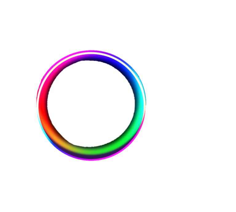 a rainbow colored circle on a white background