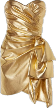 a gold dress on a white background