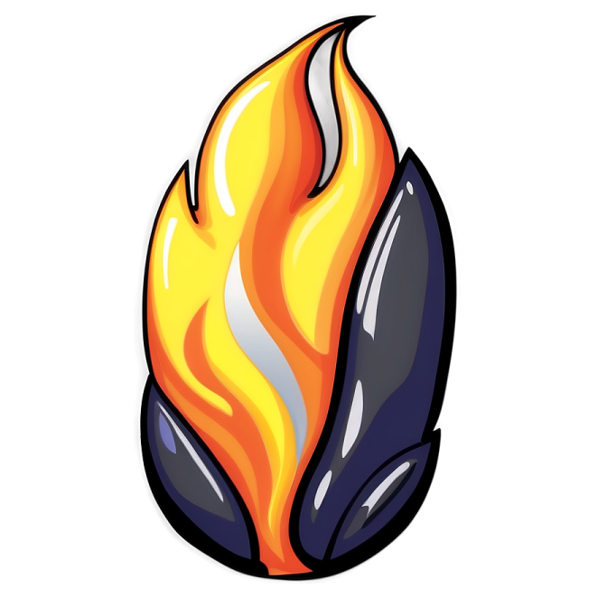 a fire with flames in the middle