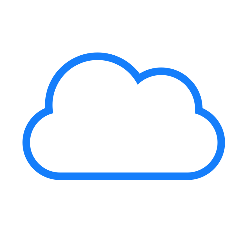 a cloud icon on a white background