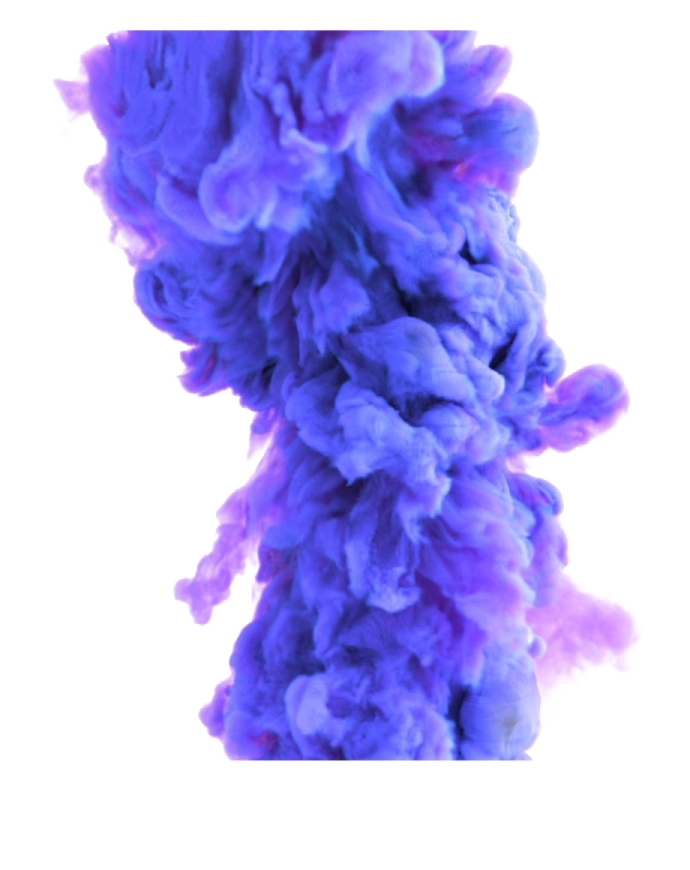 blue and purple smoke on a white background