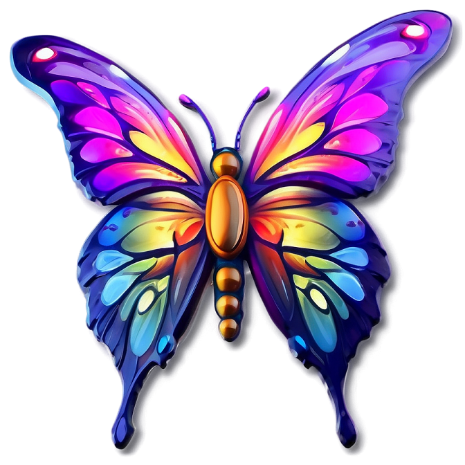 a colorful butterfly on a white background