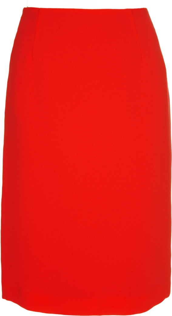 a red skirt with a zipper at the bottom