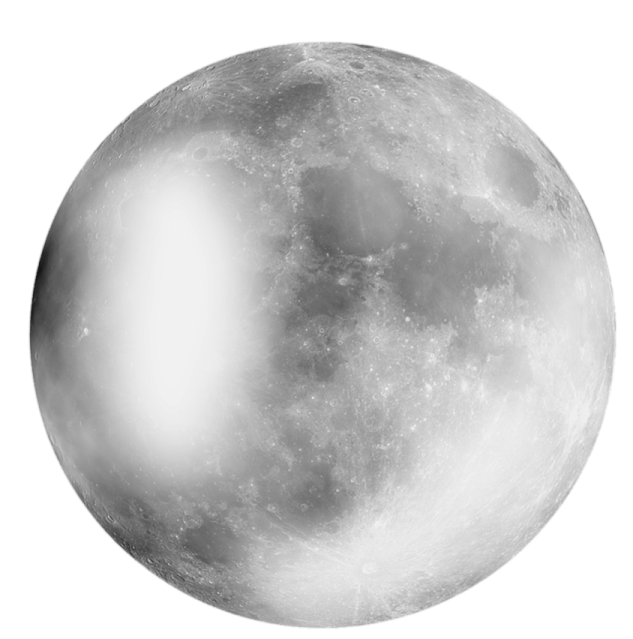 a full moon on a white background