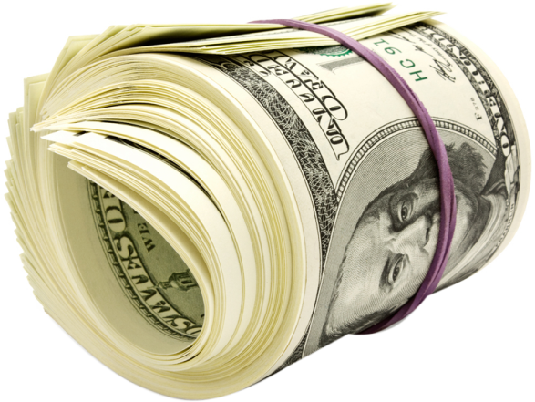 a stack of hundred dollar bills
