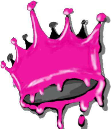 a pink crown on a white background