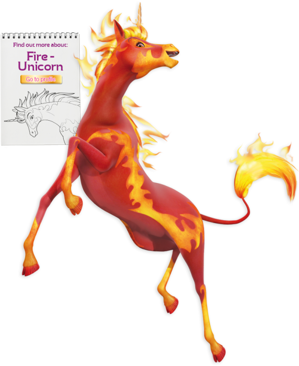 a drawing of a horse with fire on its back