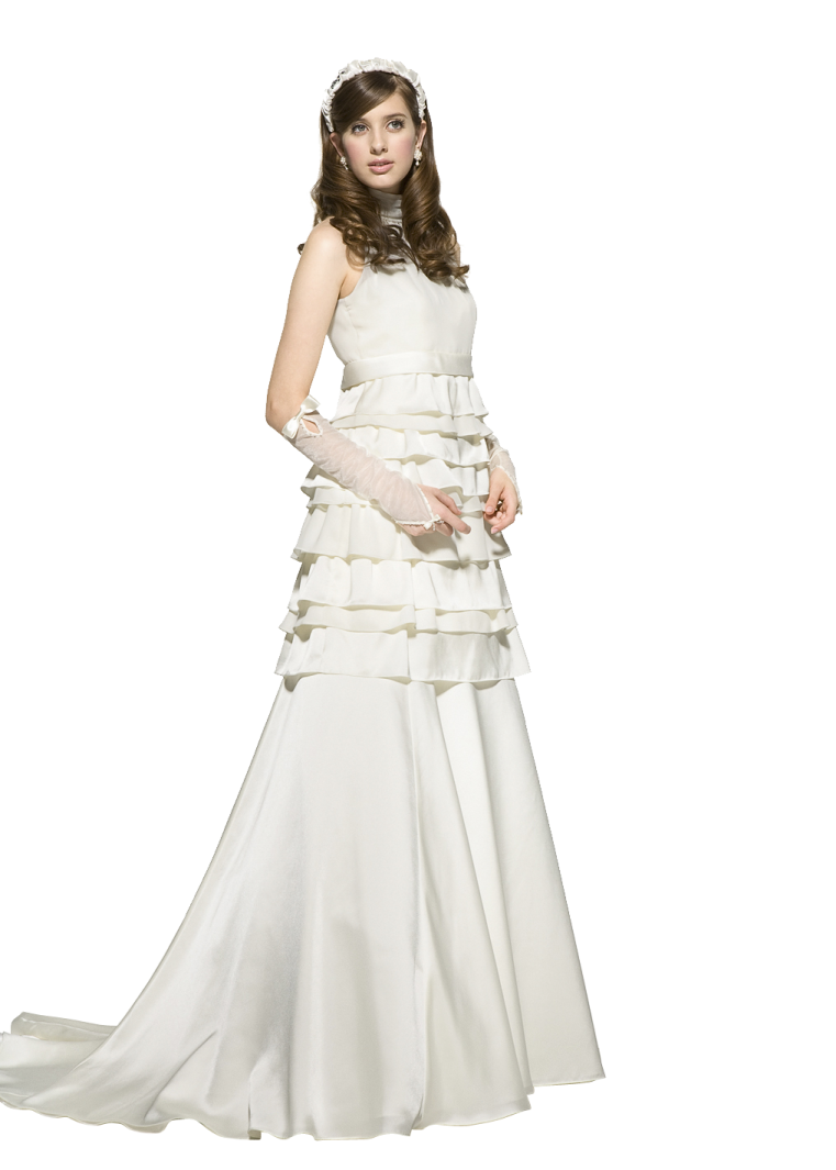 a woman in a white wedding dress