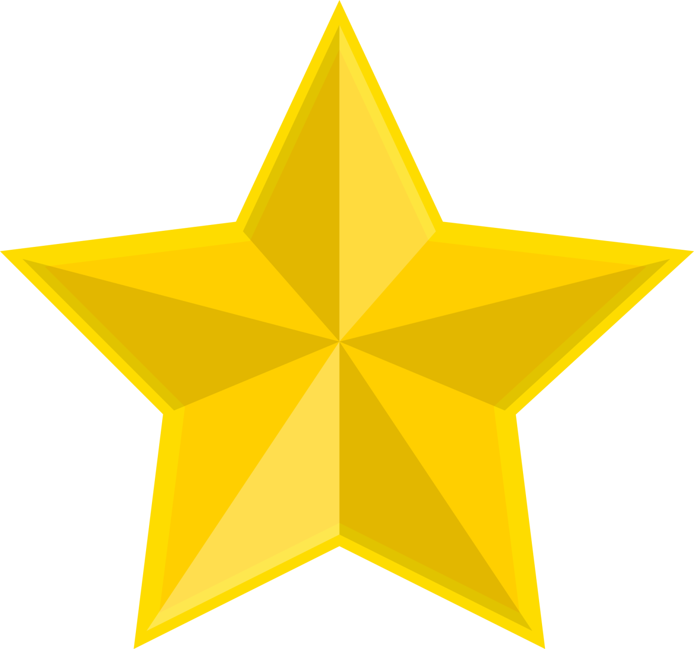 a gold star with a white background