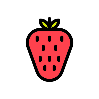 a strawberry on a white background