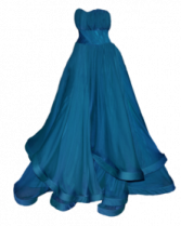 a blue dress on a white background