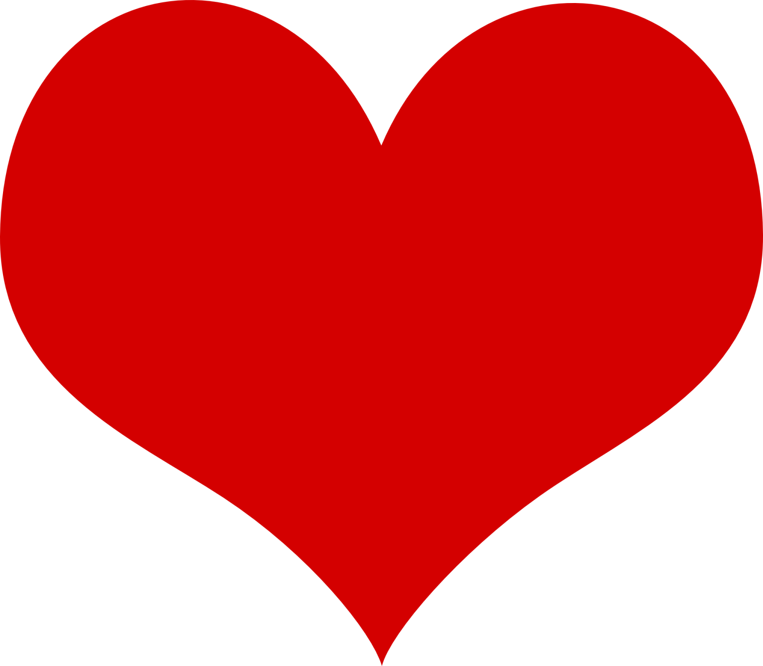 a red heart on a white background