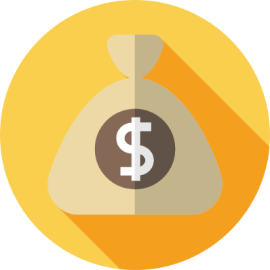 a money bag with a dollar sign inside