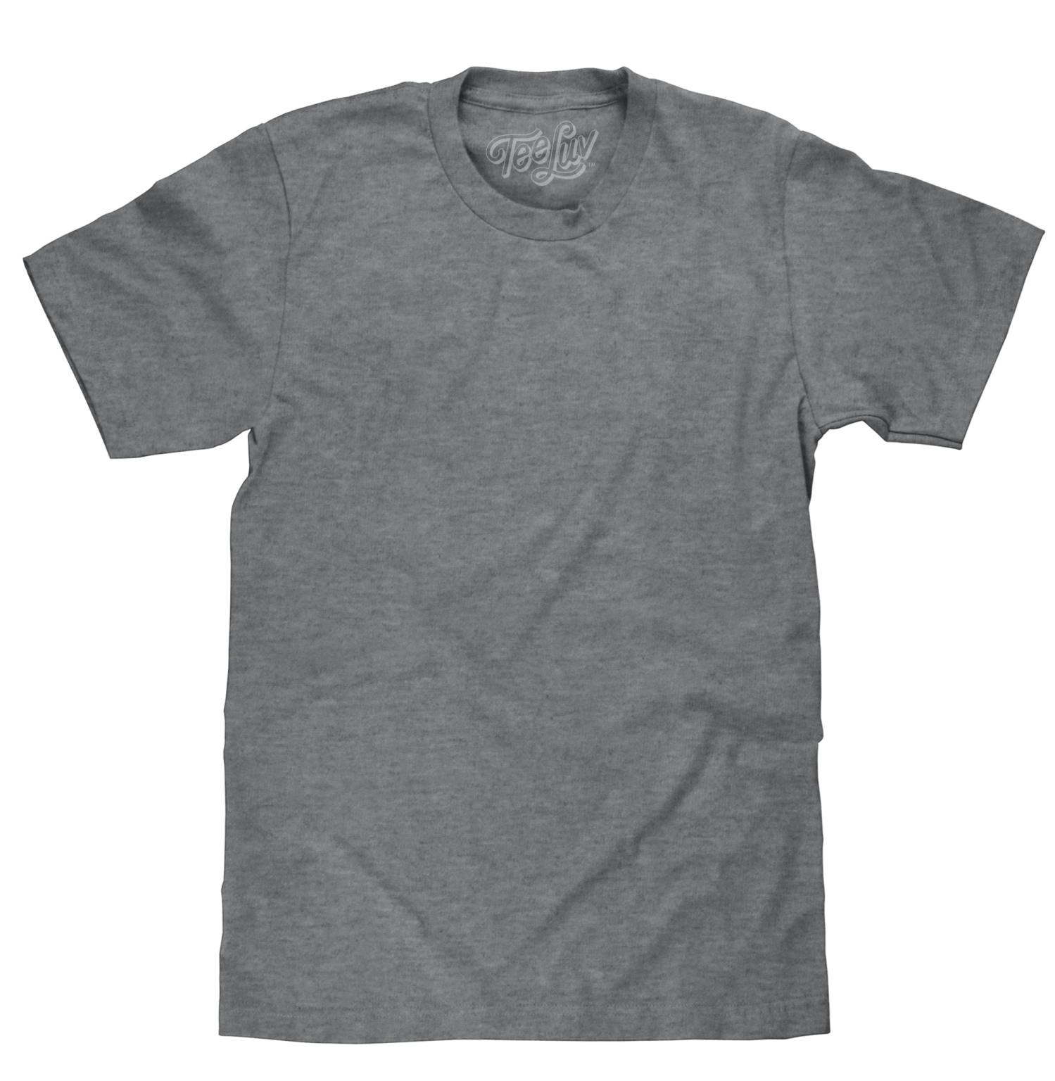 a gray t - shirt on a white background