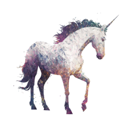 a watercolor painting of a unicorn