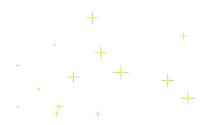 a white background with yellow and green stars