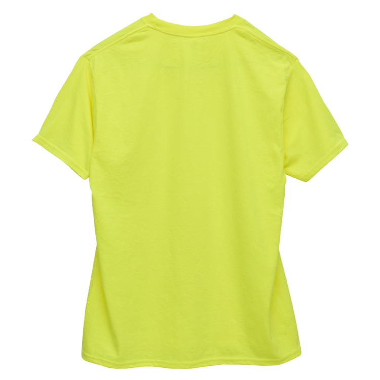 a yellow t - shirt on a white background