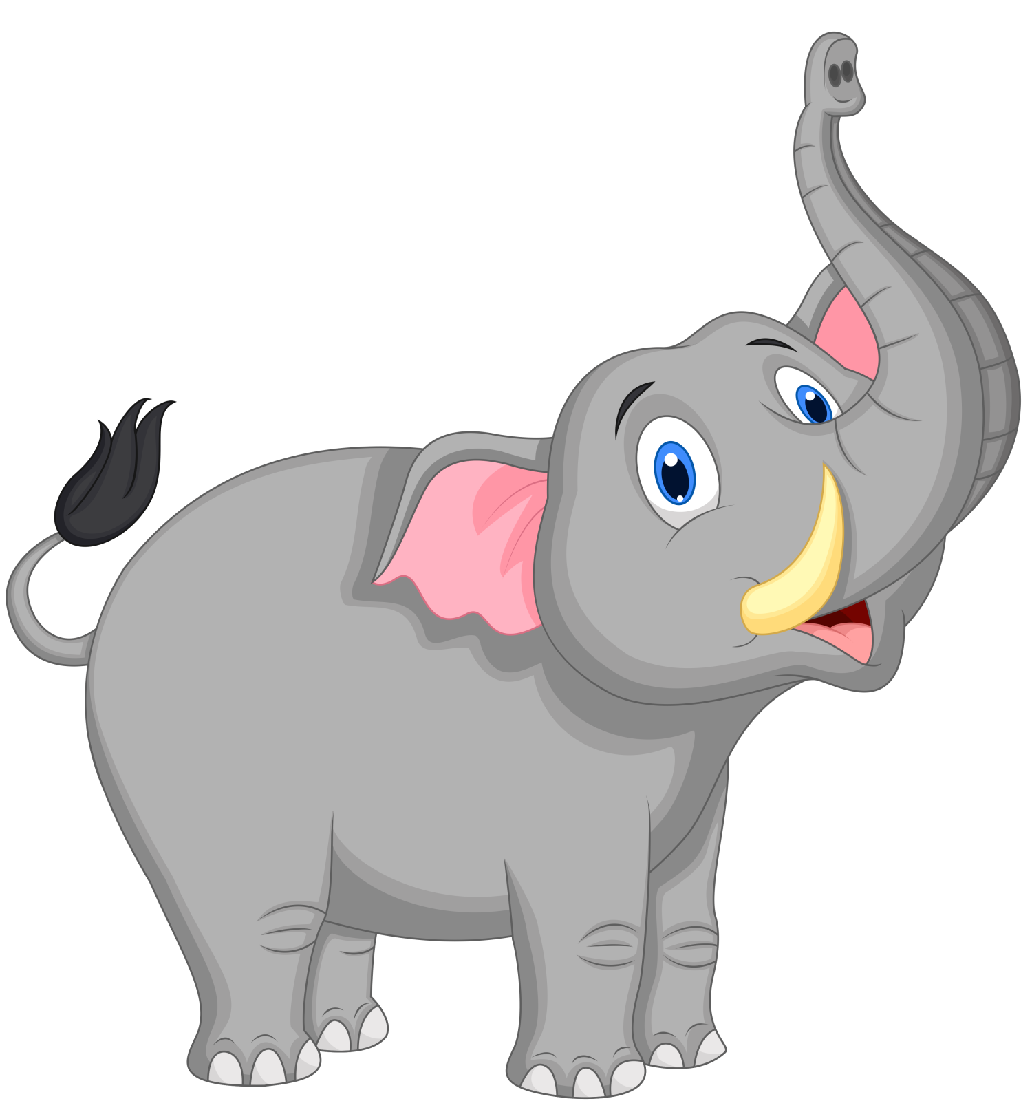 cute elephant cartoon vector