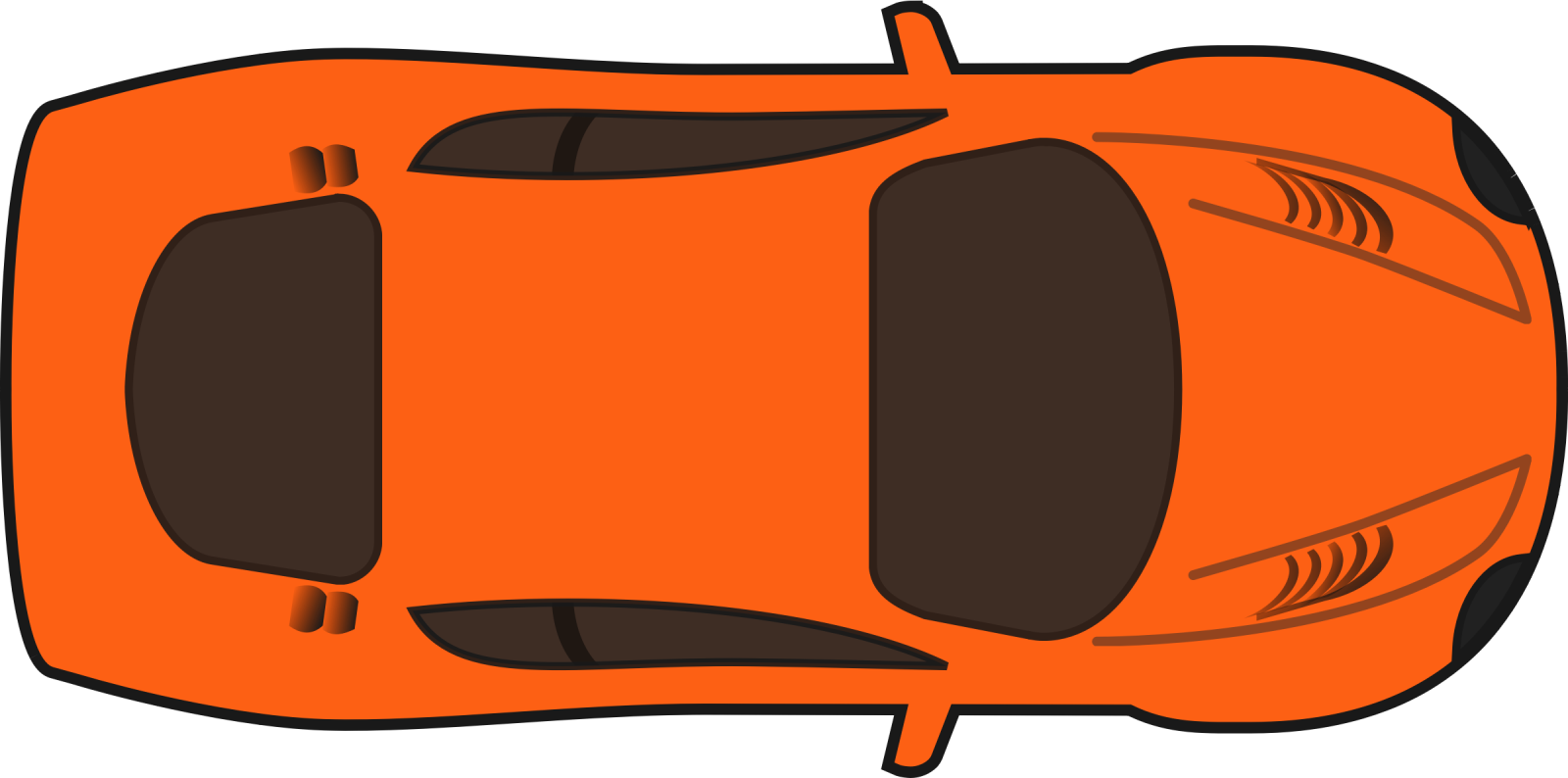 an orange sports car
