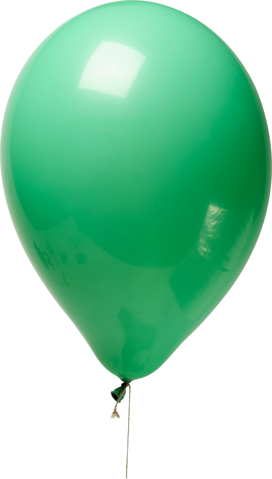 a green balloon on a white background