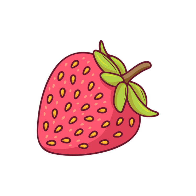 a strawberry with seeds on it