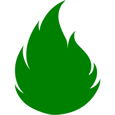 a green fire icon