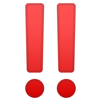 a red and white icon with two red buttons