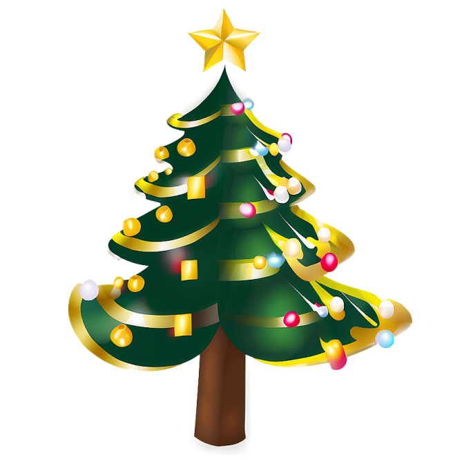 a christmas tree with lights on it