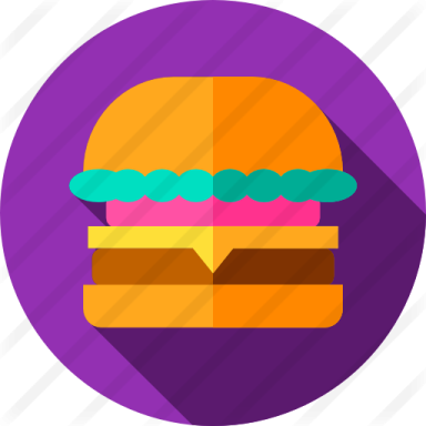 a hamburger icon with a long shadow